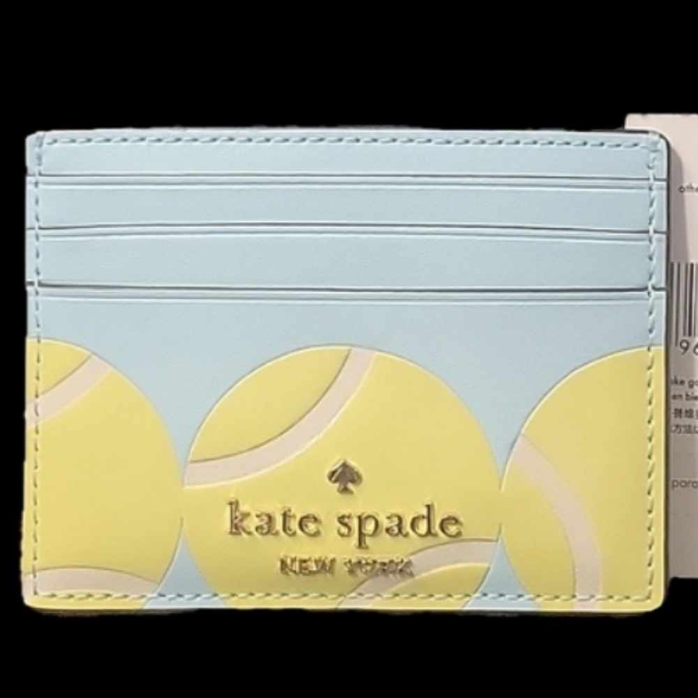 RARE Kate Spade Grand Slam Tennis Small Slim Card Holder - Wimbledon
